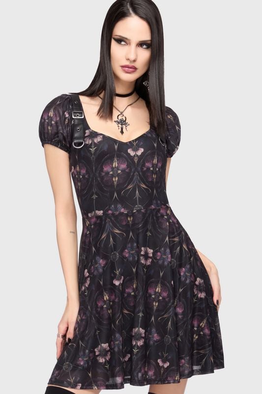 Killstar - Gothic Kurzes Kleid - Chapel Blessing - Garden Altar Mini Dress - XS bis 4XL - für Damen - Größe M - schwarz