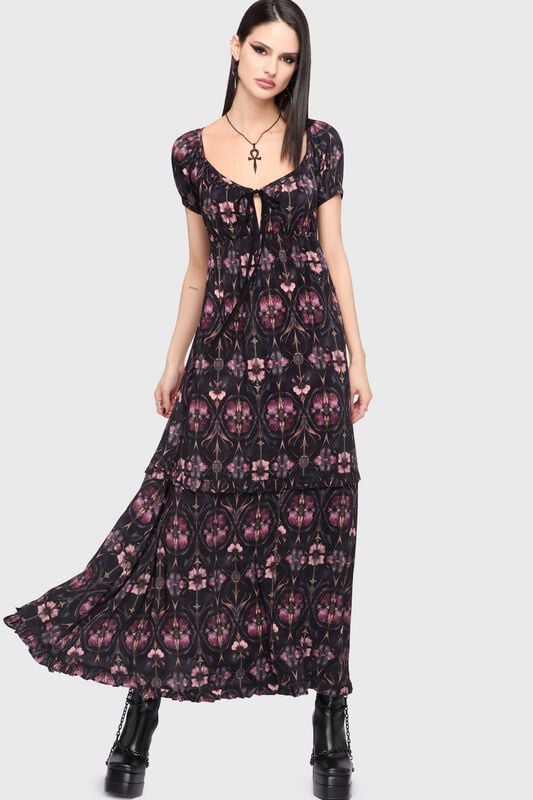 Lang kjole Goth av Killstar - Chapel Blessing - Garden Altar Maxi Dress - Damer - svart