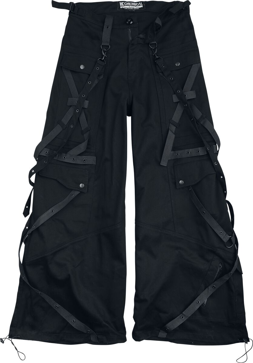 Chemical Black - Gothic Stoffhose - Alaric Pants Mens Black - W30L32 bis W38L34 - für Männer - Größe W30L32 - schwarz