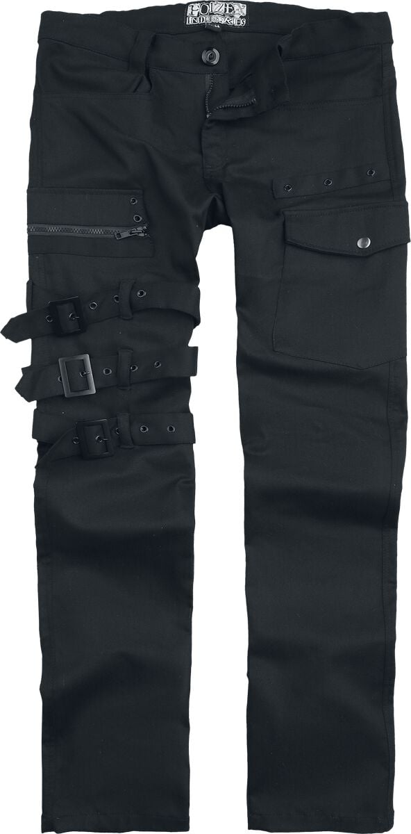 Poizen Industries - Gothic Stoffen broek - Kaelric Pant Mens Black - W30L32 tot W38L34 - voor Mannen - zwart