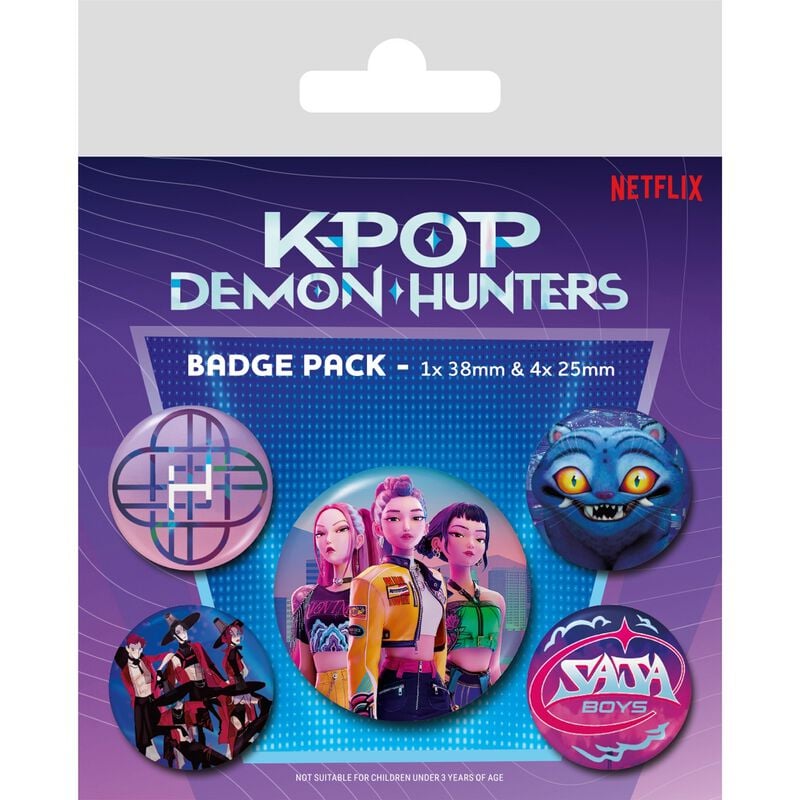 KPop Demon Hunters Characters Button-Set multicolor