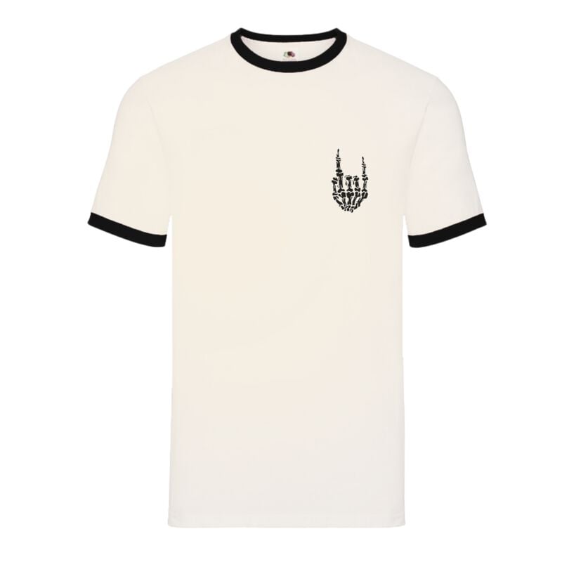 EMP Special Collection T-shirt - Skelet Rockhand - S till 5XL - Herrer - råhvid