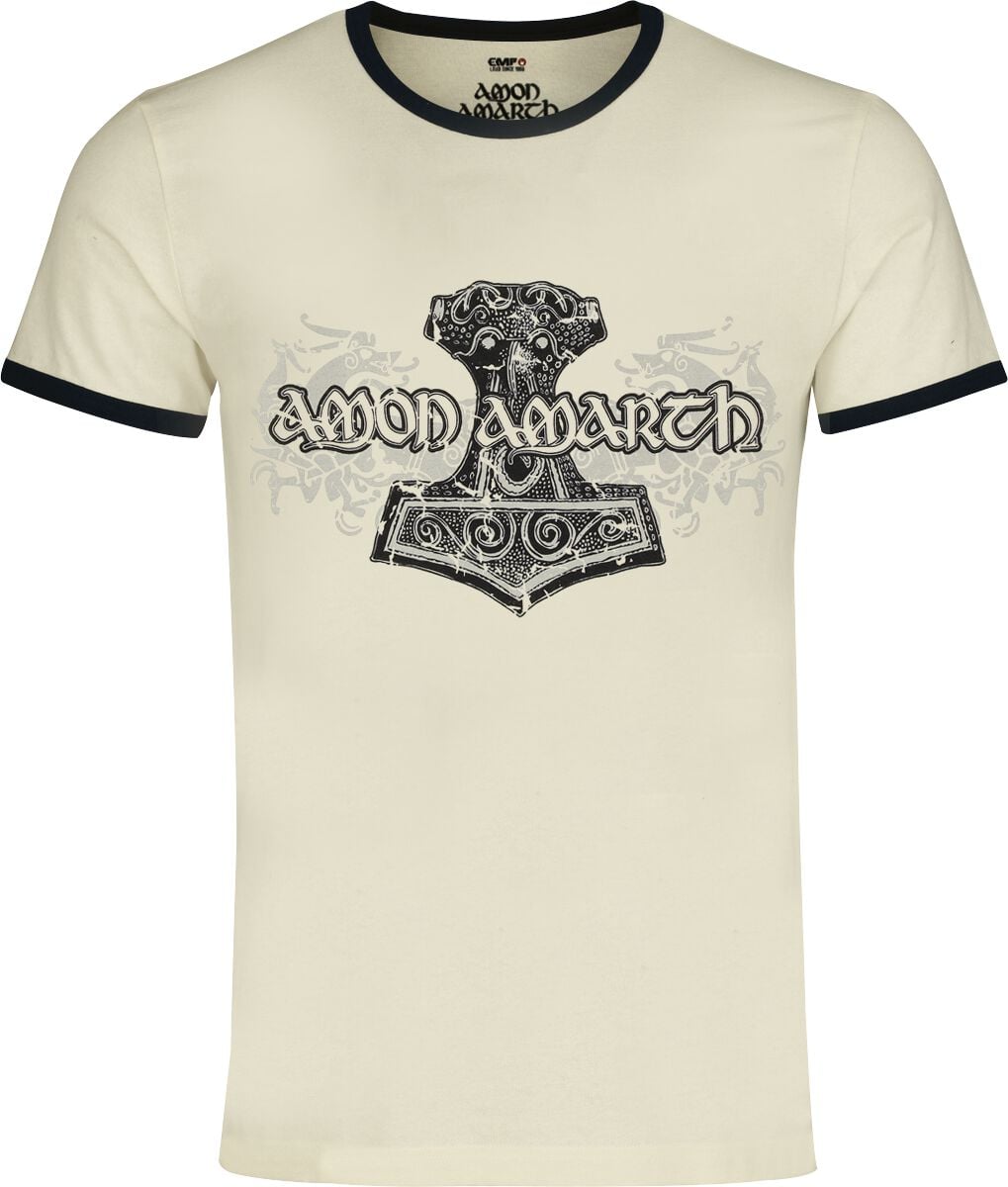 Amon Amarth Thorhammer - Ringer Shirt T-Shirt off white