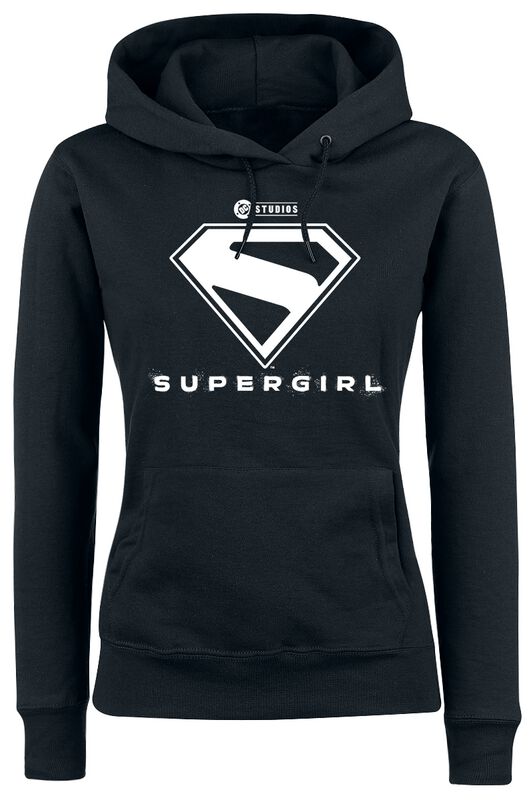 Supergirl Trui met capuchon - White Logo - S tot XL - voor Vrouwen - zwart