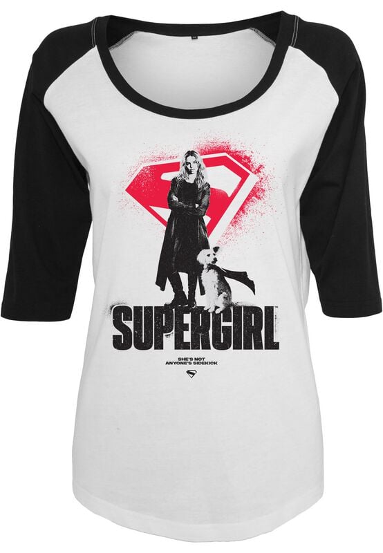 Maglia Maniche Lunghe  di Supergirl - She's Not A Sidekick - S a XXL - Donna - bianco/nero