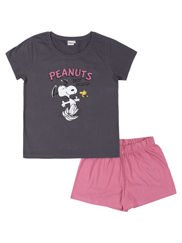 Peanuts Schlafanzug - Snoopy And Woodstock - S bis XL - für Damen - Größe S - multicolor  - Lizenzierter Fanartikel
