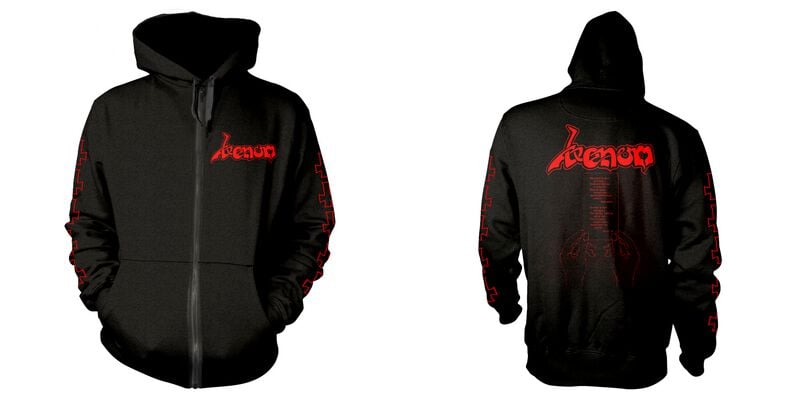 Venom Kapuzenpullover - At War With Satan - S bis 3XL - für Männer - Größe 3XL - schwarz  - Lizenziertes Merchandise!