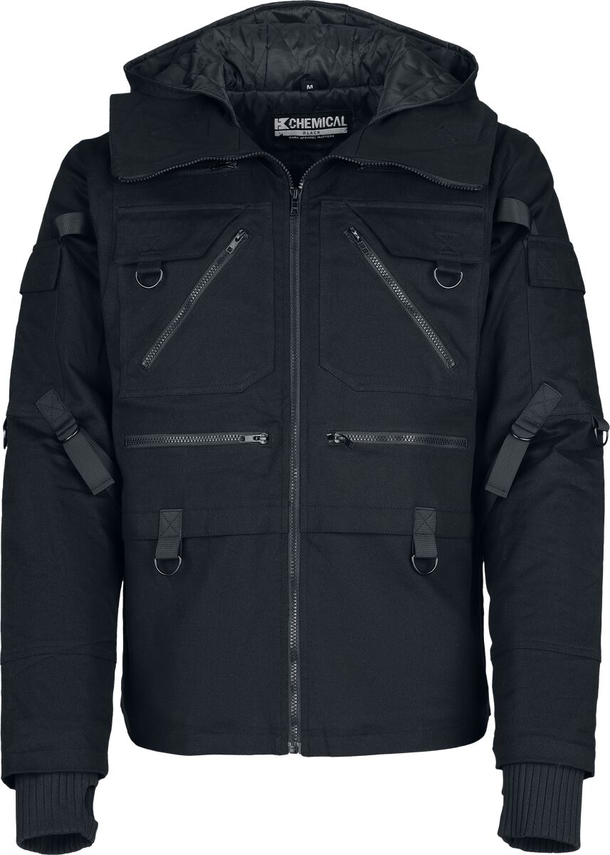 Chemical Black - Gothic Tussenseizoensjas - Slade Jacket Mens Black - S tot 4XL - voor Mannen - zwart