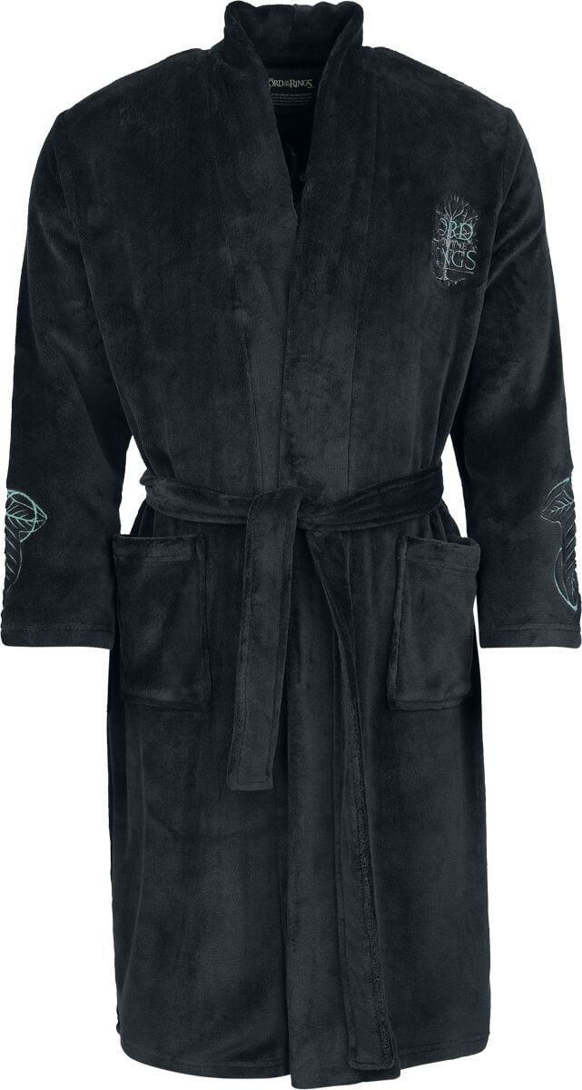 Der Herr der Ringe Bademantel - Logo - S-M bis XXL-3XL - Größe S-M - schwarz  - EMP exklusives Merchandise!