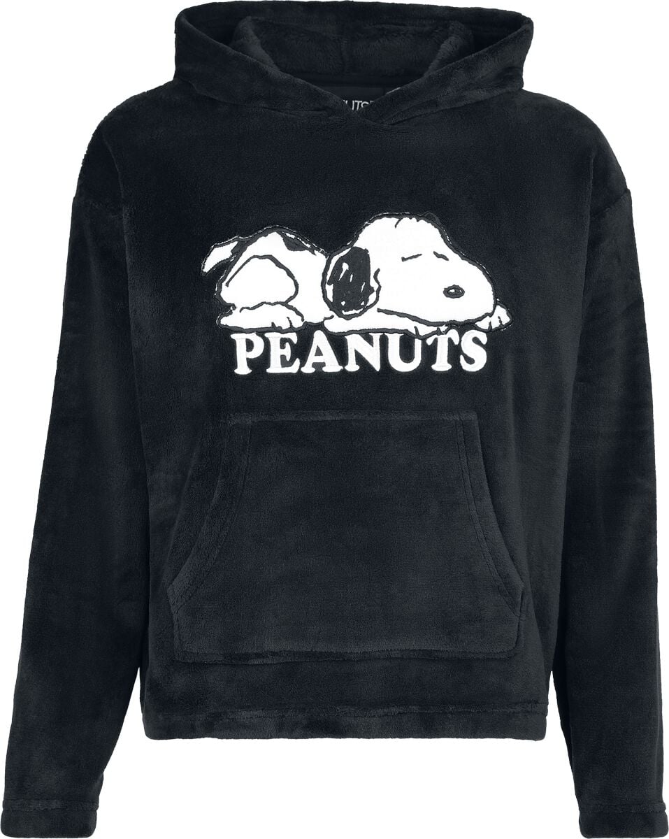Snobben - Anime Luvtröja - Snoopy And Woodstock - Kuschelpullover - S XXL - för Dam - svart