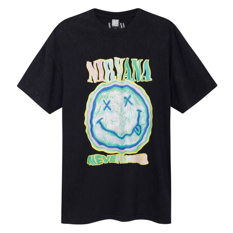 Nirvana T-skjorte - Amplified Collection - Scribble - XS til 3XL - Herrer - koksgrå