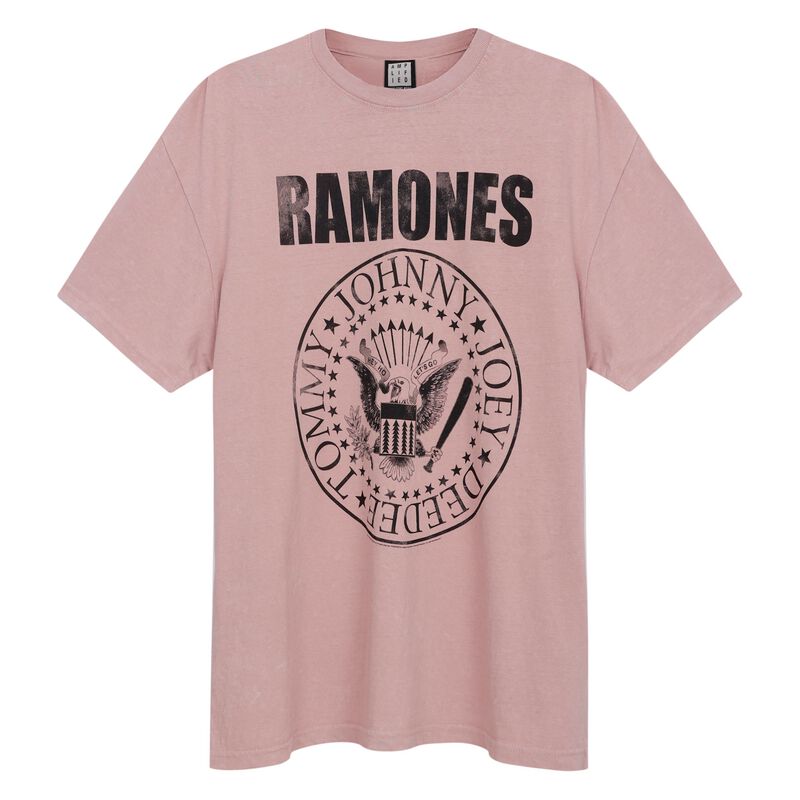 T-shirt  av Ramones - Amplified Collection - Vintage Crest - Herr - rosa