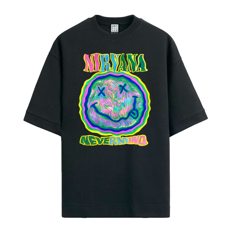 Nirvana T-Shirt - Amplified Collection - Scribble - S bis XXL - für Männer - Größe S - schwarz  - Lizenziertes Merchandise!