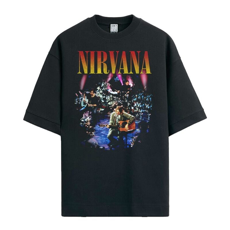 Nirvana T-Shirt - Amplified Collection - Live In New York - S bis XXL - für Männer - Größe S - schwarz  - Lizenziertes Merchandise!