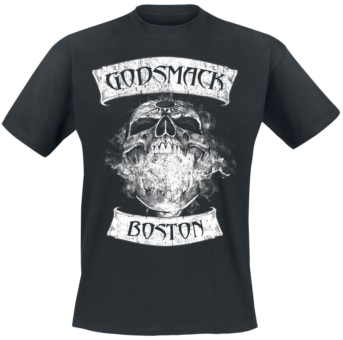 Levně Godsmack Burning Skull Tričko černá