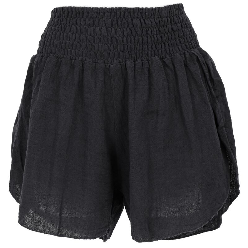 Guru-Shop Short - Yoga Shorts Boho chic, kurze Hose - schwarz - S bis XL - für Damen - Größe S - schwarz