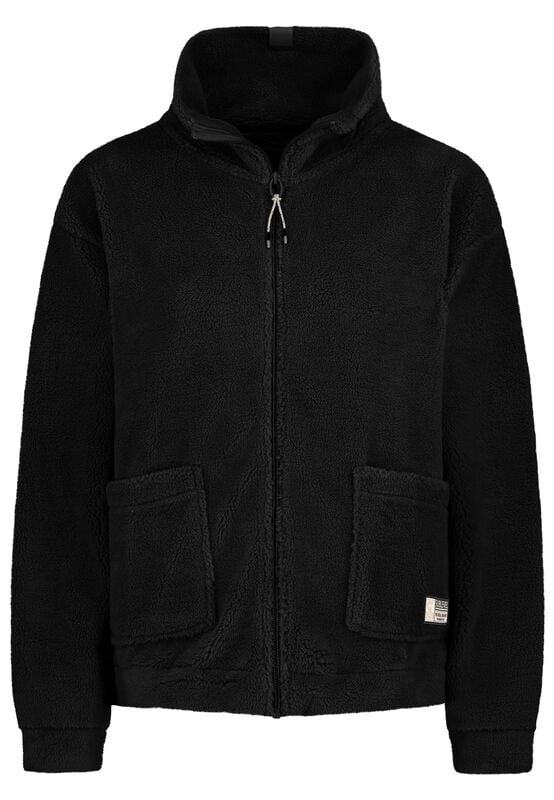 Sublevel Fleecejacke - Teddy Fleece Jacket - XS bis XXL - für Damen - Größe L - schwarz