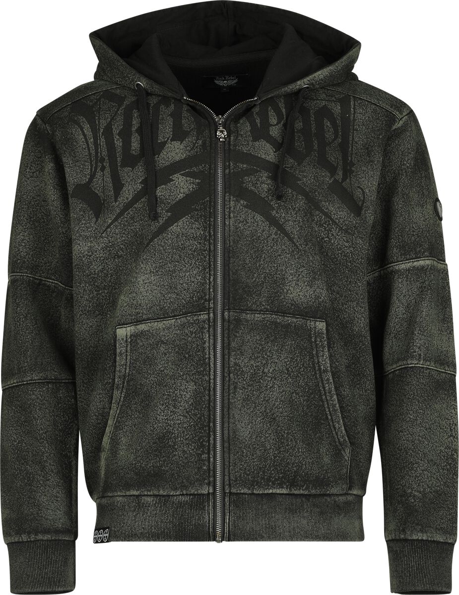 Rock Rebel by EMP - Rock Kapuzenjacke - Rebels & Reapers - S bis XXL - für Männer - Größe S - schwarz/grün