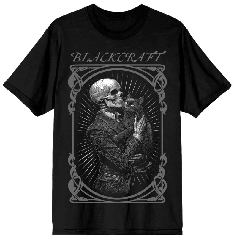 Gothic T-Shirt - Skeleton Cat - M bis XXL - für Männer - Größe L - schwarz - Männer - male