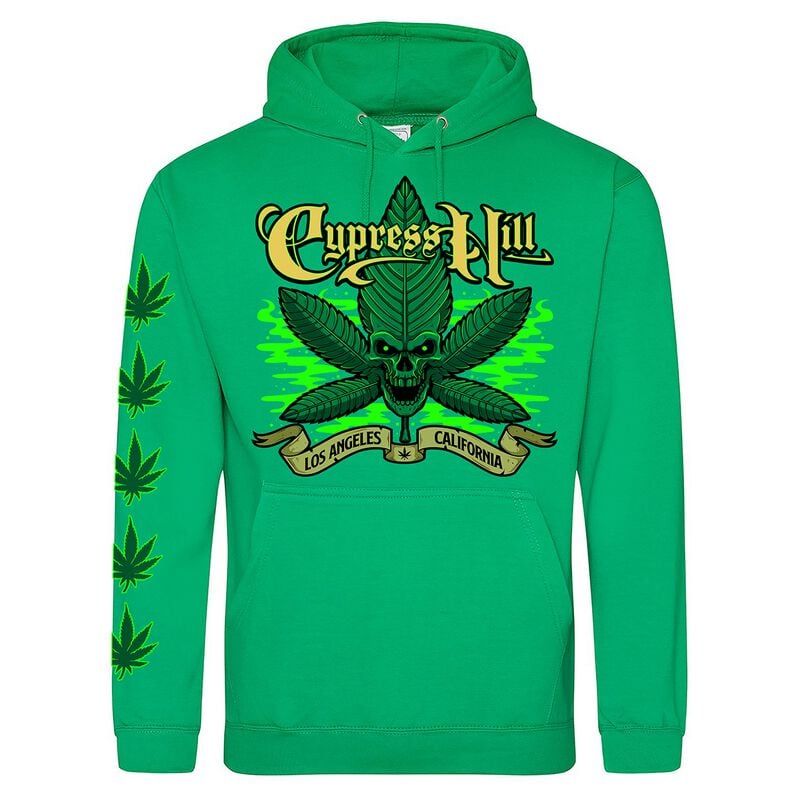 Felpa con cappuccio  di Cypress Hill - Los Angeles - S a XXL - Uomo - verde