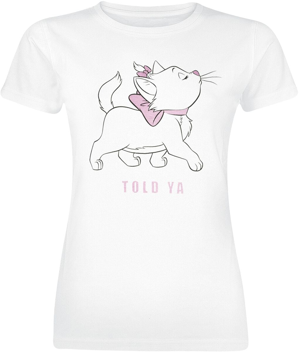 T-Shirt Disney di Aristogatti - Marie - Told Ya - S a XXL - Donna - bianco