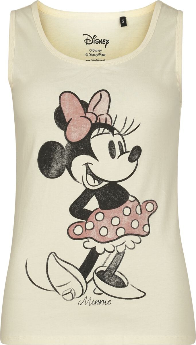Canotta Disney di Minnie Mouse - Minnie Sketch Bicolor - S a XXL - Donna - bianco/grigio