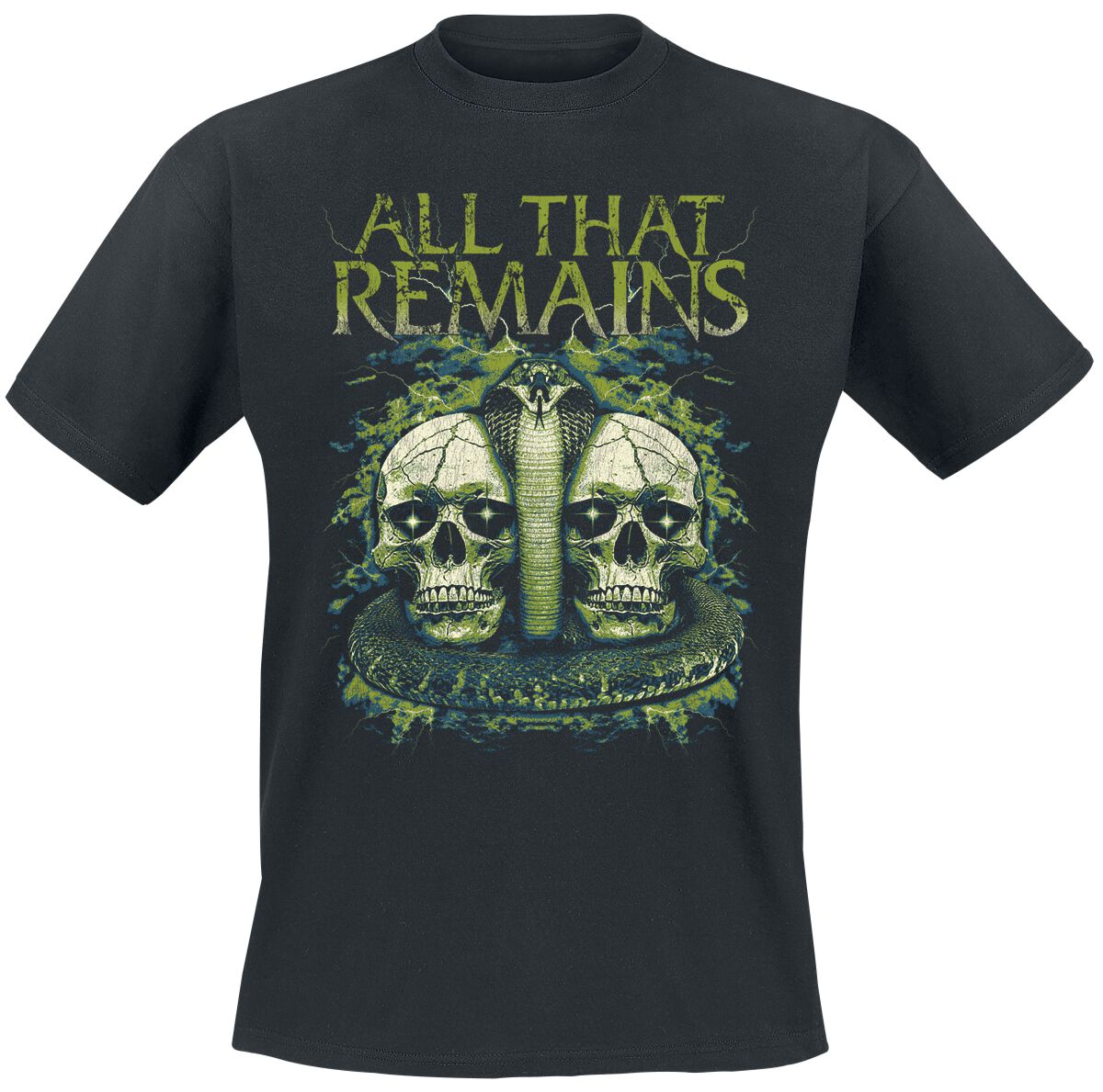 T-Shirt - Cobra Skull - S bis XXL - für Männer - Größe S - schwarz - Lizenziertes Merchandise! - Männer - male