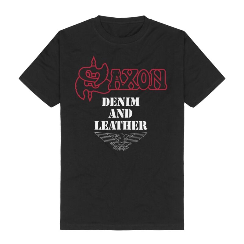 T-shirt  av Saxon - Denim & Leather - Herr - svart
