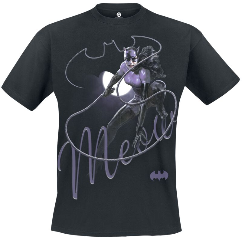 Batman - DC Comics T-shirt - Catwoman - Meow - S 4XL - för Herr - svart