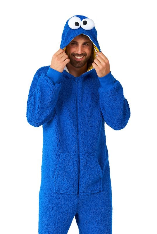 Salopette  de Sesame Street - Macaron le glouton - S à XXL - pour Unisexe - bleu