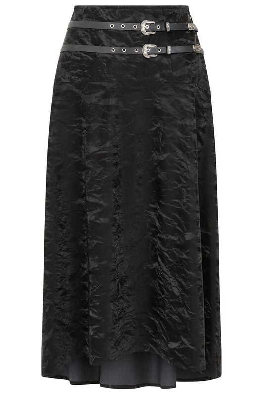 Banned - Rockabilly Midirok - Straphex Skirt - XS tot 4XL - voor Vrouwen - zwart