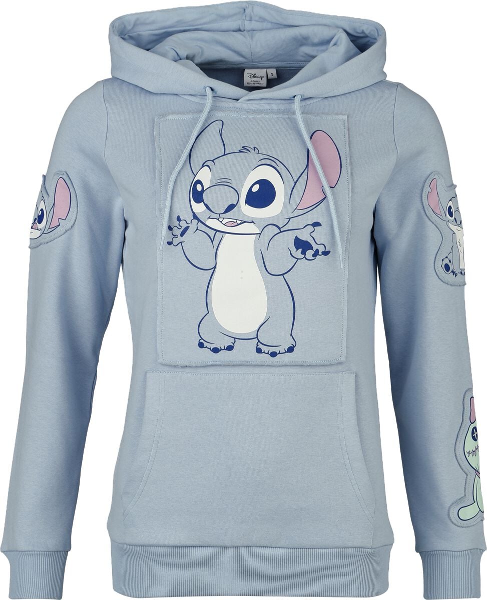 Lilo & Stitch - Disney Kapuzenpullover - Stitch - Cuty - S bis XXL - für Damen - Größe S - blau  - EMP exklusives Merchandise!