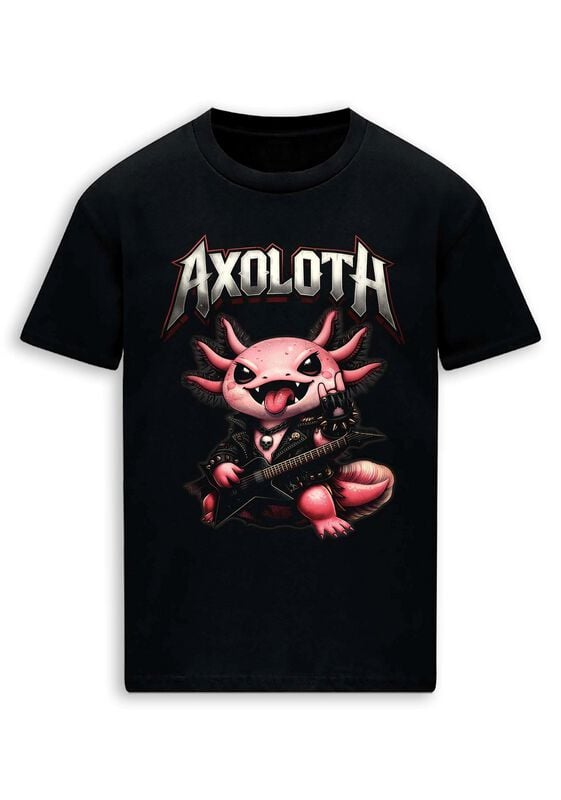 T-Shirt Magliette Divertenti di Animaletti - Axoloth - M a 3XL - Uomo - nero