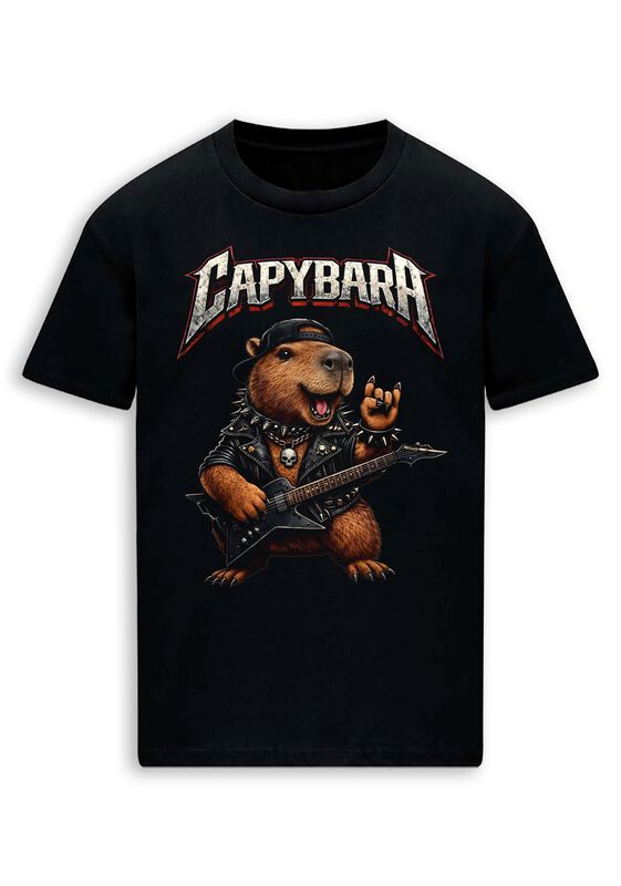 Tierisch T-Shirt - Capybara - M bis 3XL - für Männer - Größe 3XL - schwarz