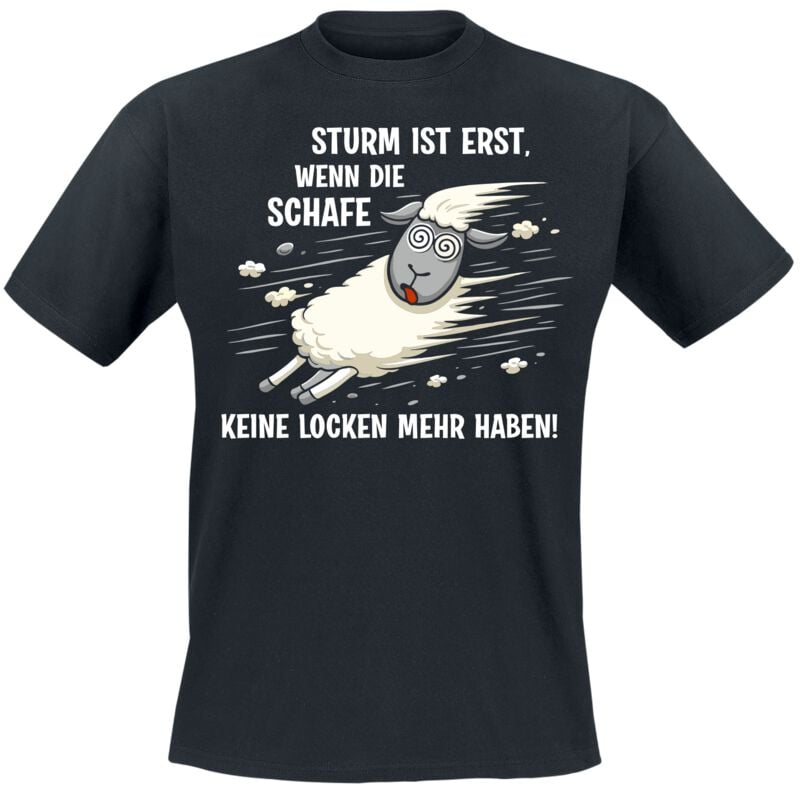 Tierisch Sturm T-Shirt schwarz in 3XL