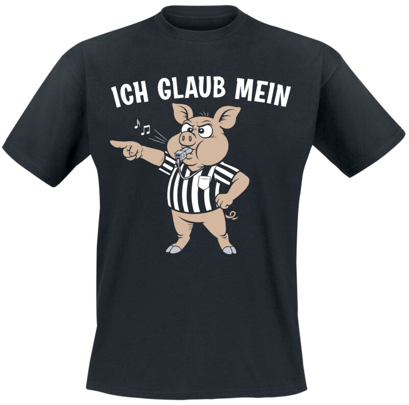 Tierisch T-Shirt - Ich glaub mein Schwein pfeift - M bis 3XL - für Männer - Größe M - schwarz