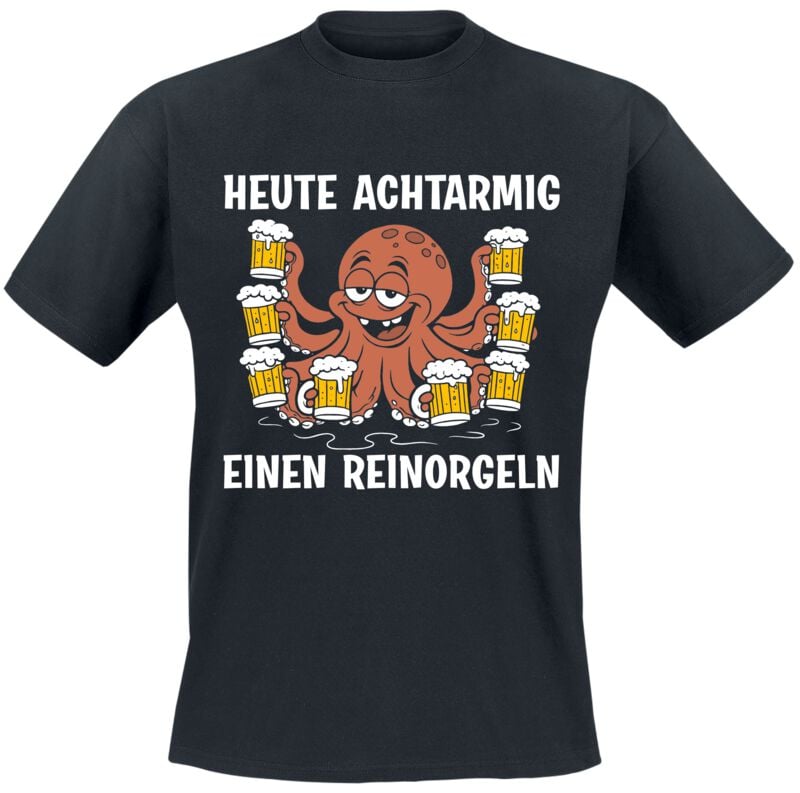 Alkohol & Party Heute achtarmig Einen reinorgeln T-Shirt schwarz in 3XL