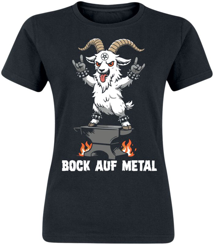 Tierisch Bock auf Metal T-Shirt schwarz in L