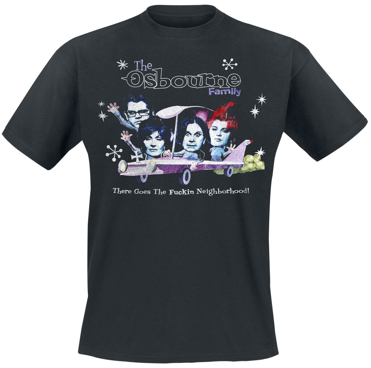 The Osbournes T-shirt - There Goes The Fucking Neighbourhood - S till 3XL - Herrer - sort