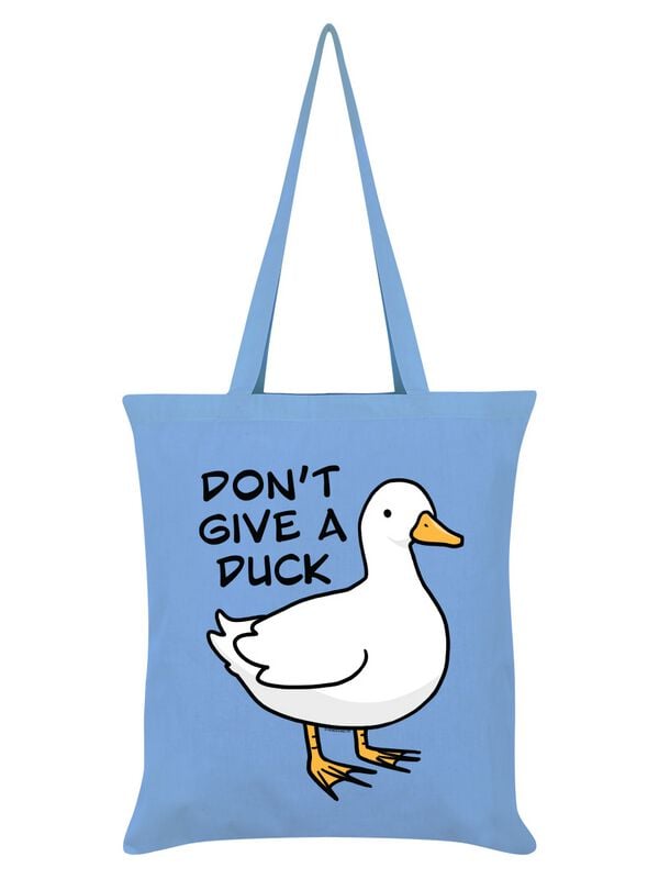 Beestachtig Don't Give A Duck Tote Bag Unisex Linnen tas - lichtblauw - Standard