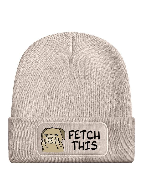 Beestachtig Fetch This Cream Beanie Unisex Beanie - crème - Standard