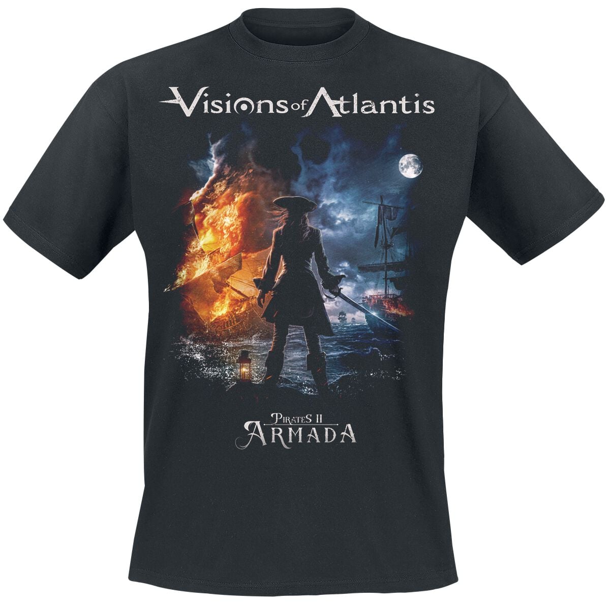 T-Shirt - Pirates II - Armada - S bis XXL - für Männer - Größe M - schwarz - Lizenziertes Merchandise! - Männer - male