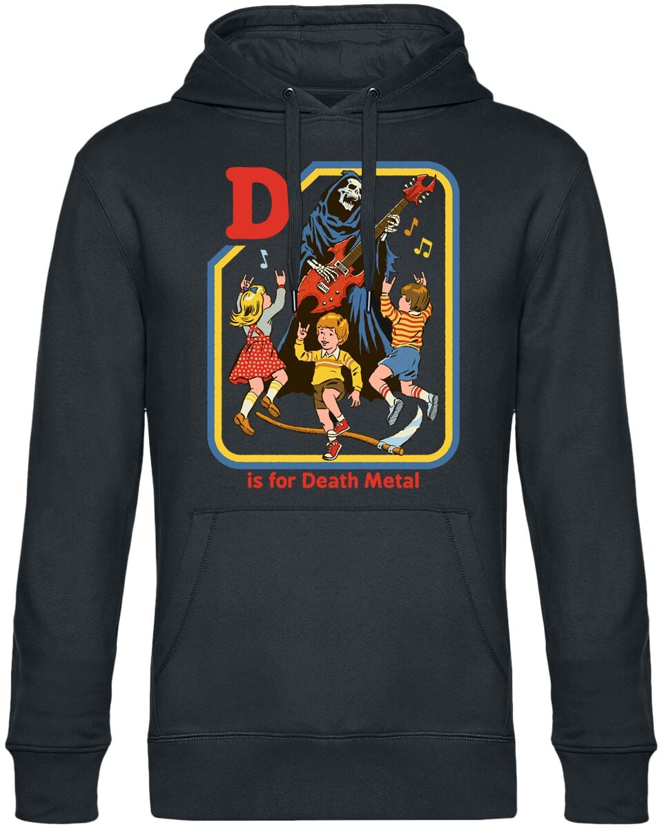 Steven Rhodes - Fun Hættetrøje - D står for dødsmetal - M till 3XL - Herrer - sort
