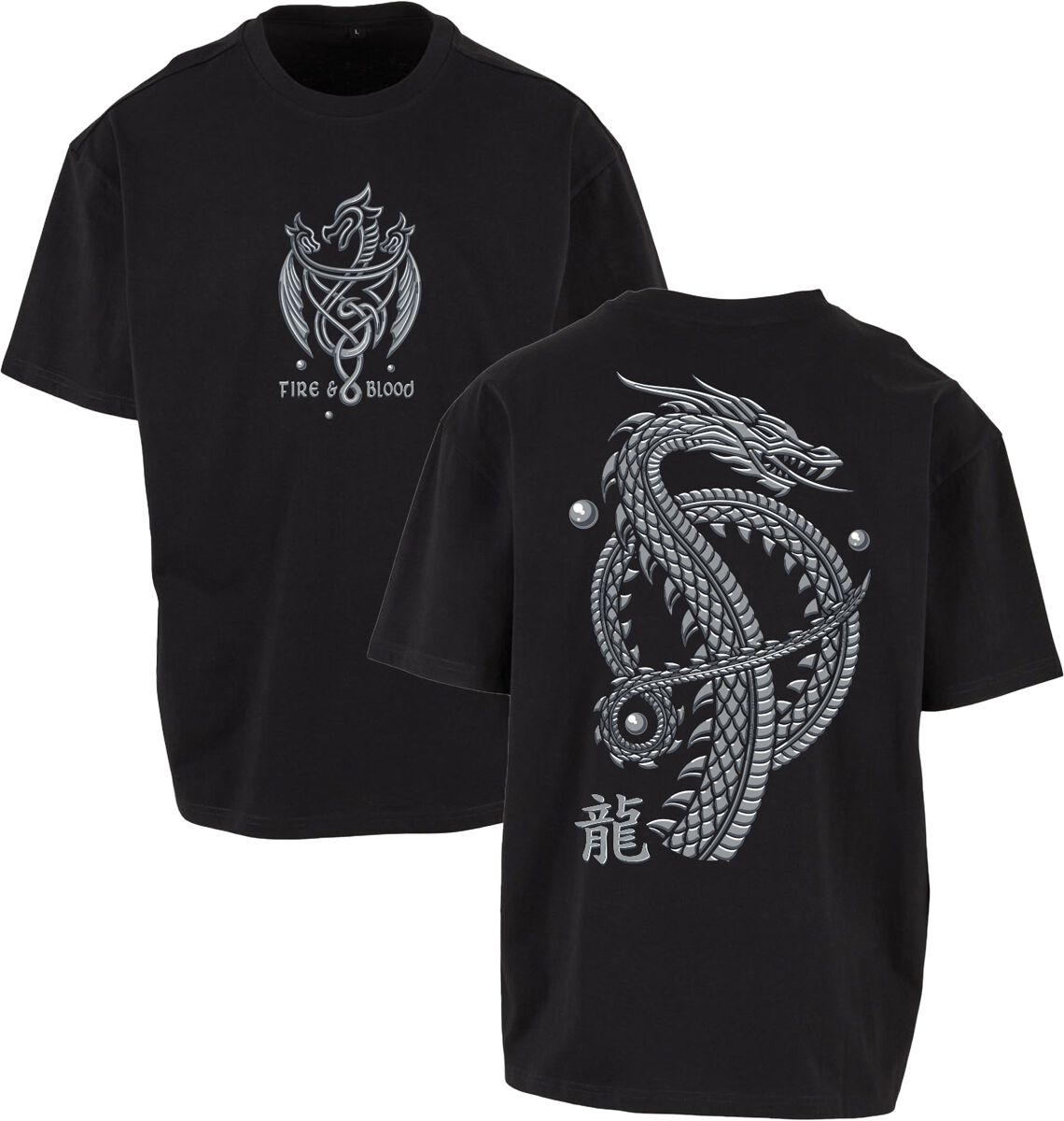 Levně Game Of Thrones House of the Dragon - Fire & Blood Dragon Tričko černá
