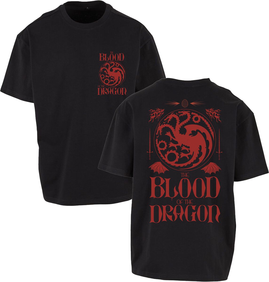 Levně Game Of Thrones House of the Dragon - The Blood Of The Dragon Tričko černá