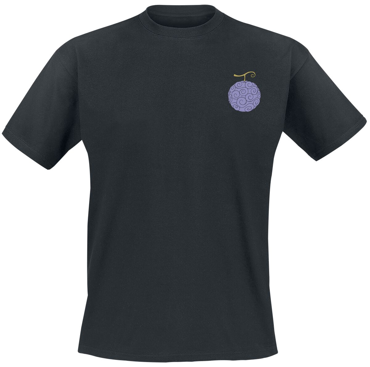 One Piece - Anime T-Shirt - Gum-Gum Teufelsfrucht - S bis XXL - für Männer - Größe XXL - schwarz  - Lizenzierter Fanartikel