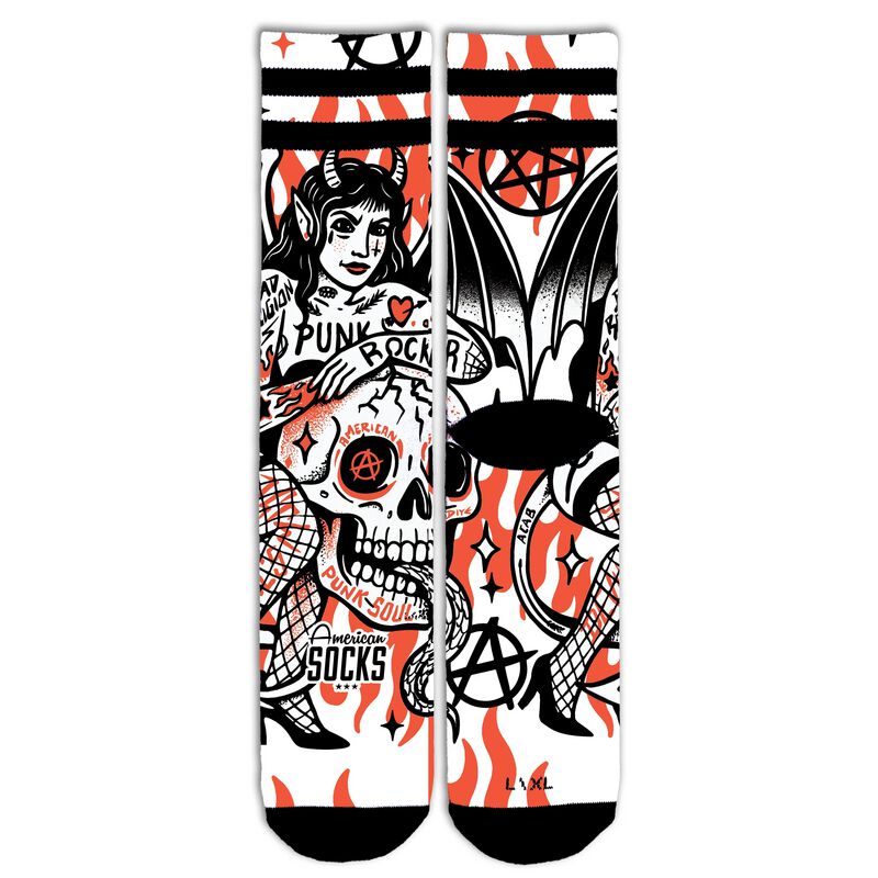 American Socks Socken - Devil's Muse - Mid High - S-M bis L-XL - Größe S-M - multicolor