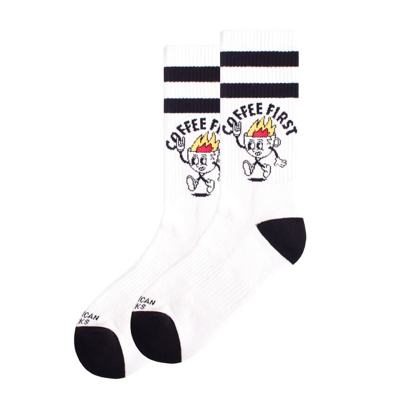 American Socks Socken - Coffee First - Mid High  - Größe  weiß