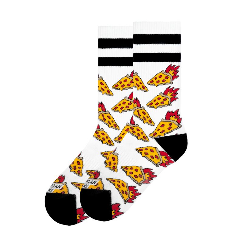 American Socks Pizza Inferno Socks white