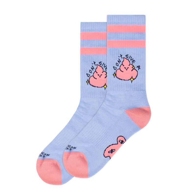 American Socks Socken - Don't give a shit - Mid High  - Größe  hellblau